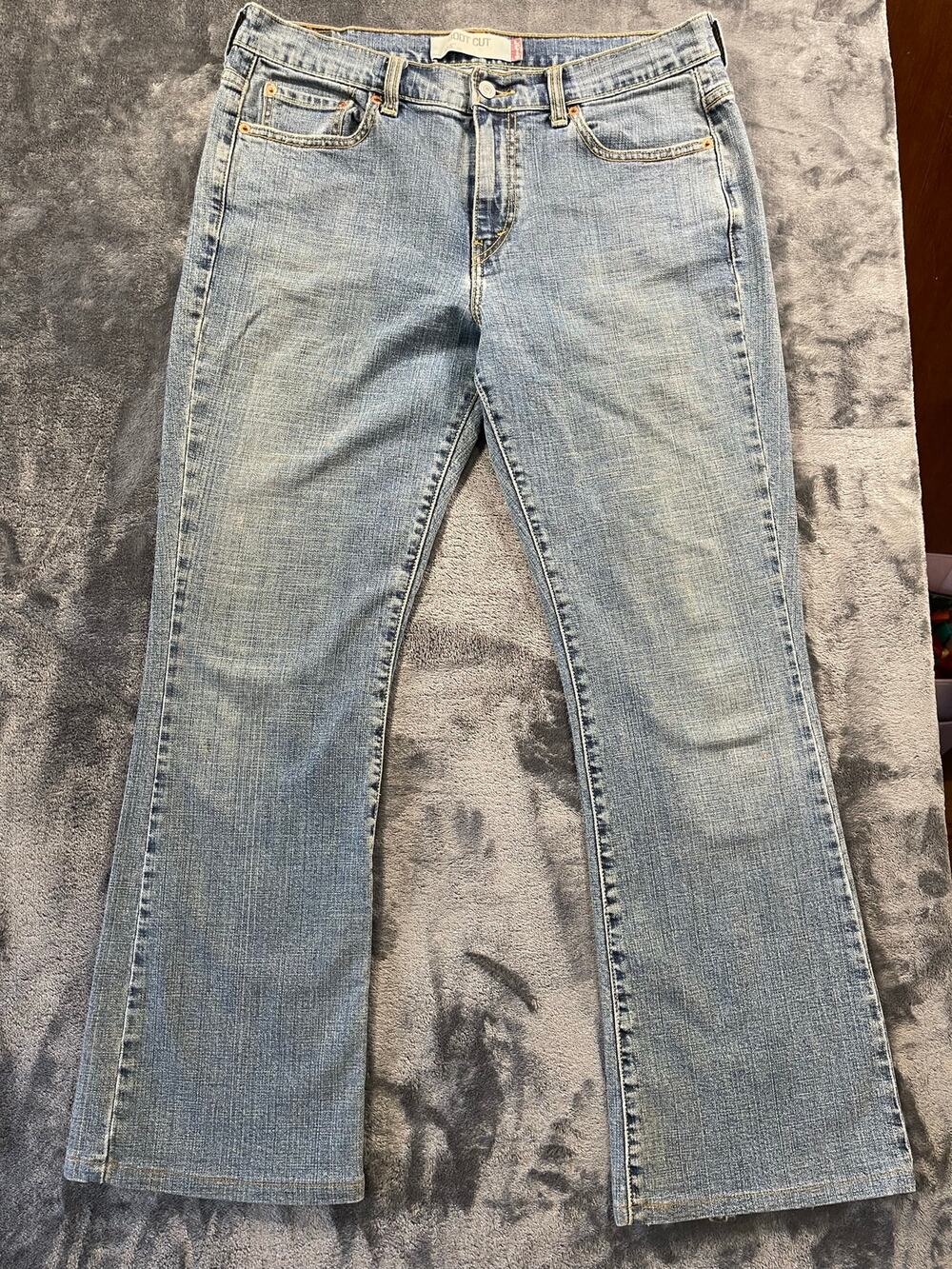 Levi's 515 Bootcut Jeans Light Wash Distressed Women's Size 12 M Vintage 2005